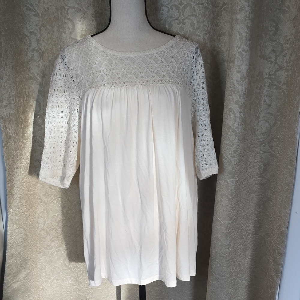 Torrid Cream Lace Blouse